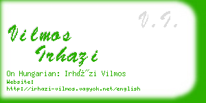 vilmos irhazi business card